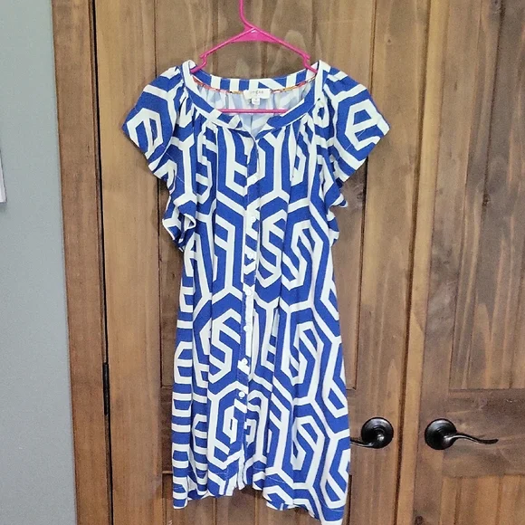 Umgee | Dresses | Umgee Blue And White Patterned Dress | Poshmark